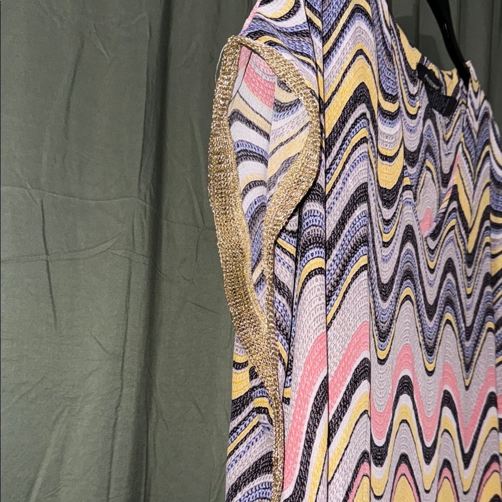 Ashley Stewart Vibrant Wave Dress in Yellow and Black - Picture 4 of 5